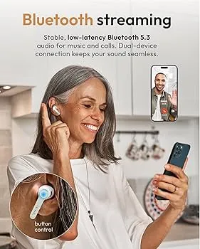 Bluetooth hearing aid streaming audio from phone and TV